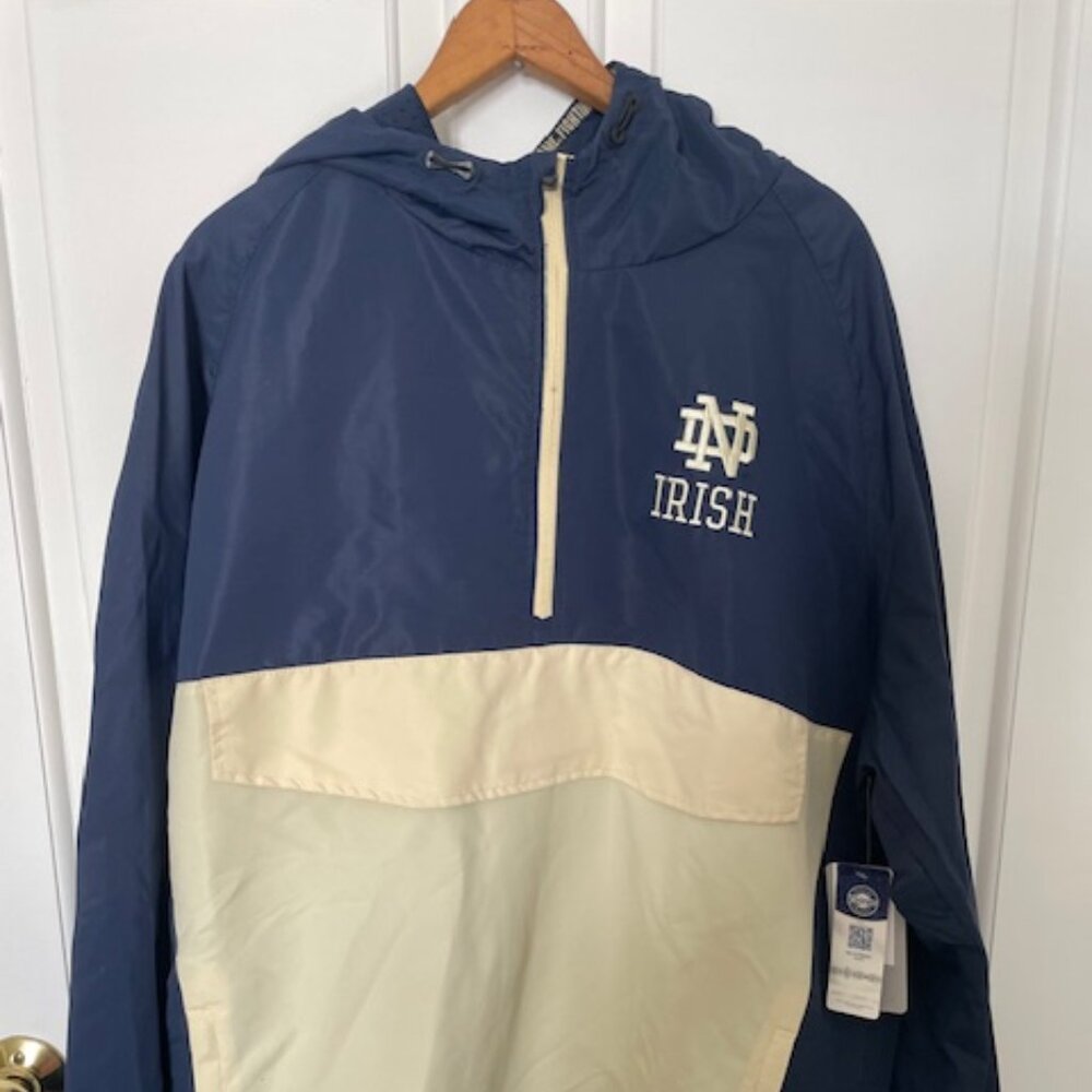 Notre Dame 3/4 zip Windbreaker Hoodie - XL